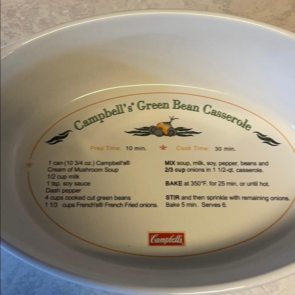 Campbell’s green bean casserole dish